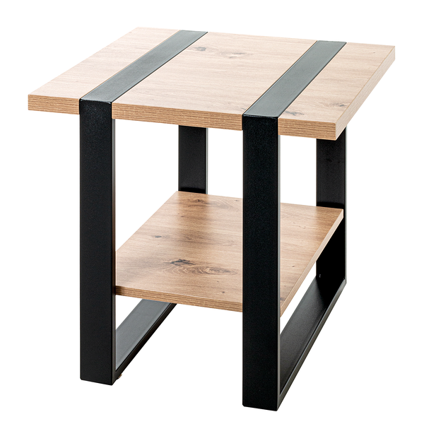 Beistelltisch Strathy Typ A - MDF / Stahl - Wildeiche Dekor - Wildeiche Dekor