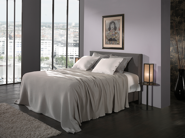 Tagesdecke Ica - Baumwolle - Lichtgrau - 260 x 180 cm