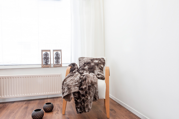 Dekokissen Famous - Polyester - Braun