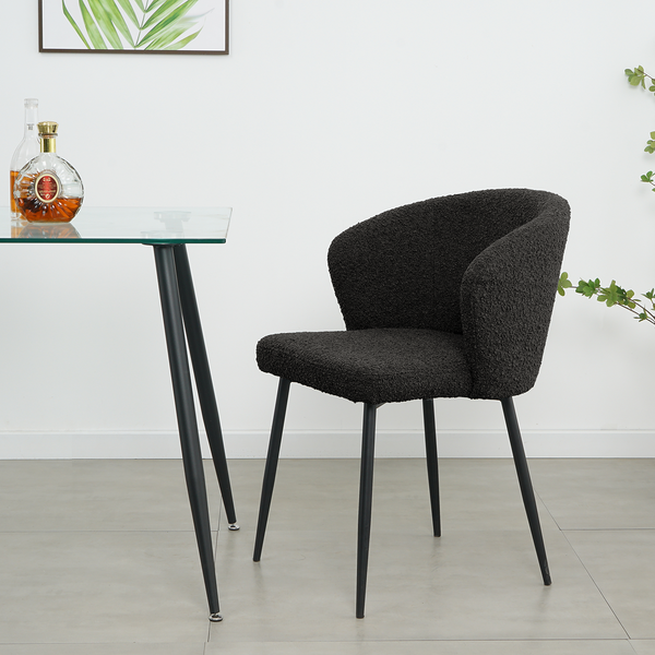 Polsterstuhl MARETH 2er-Set - Schwarz