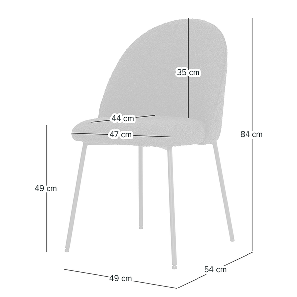 Polsterstuhl LIMAYA 2er-Set - Creme