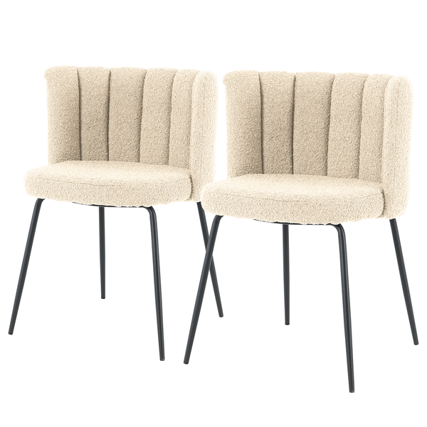 Polsterstuhl AKARIT 2er-Set - Creme