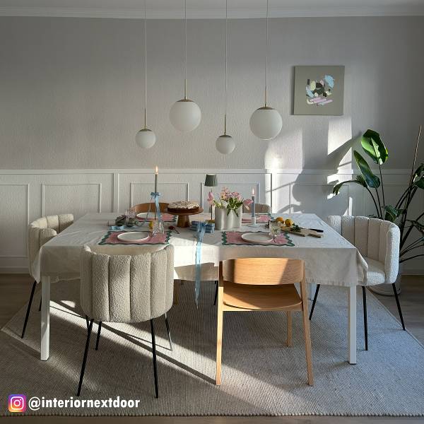 Polsterstuhl AKARIT 2er-Set - Creme