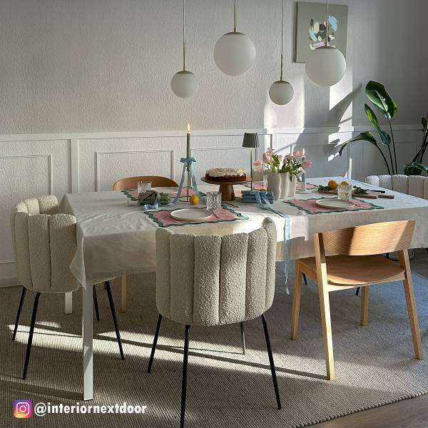 Polsterstuhl AKARIT 2er-Set - Creme