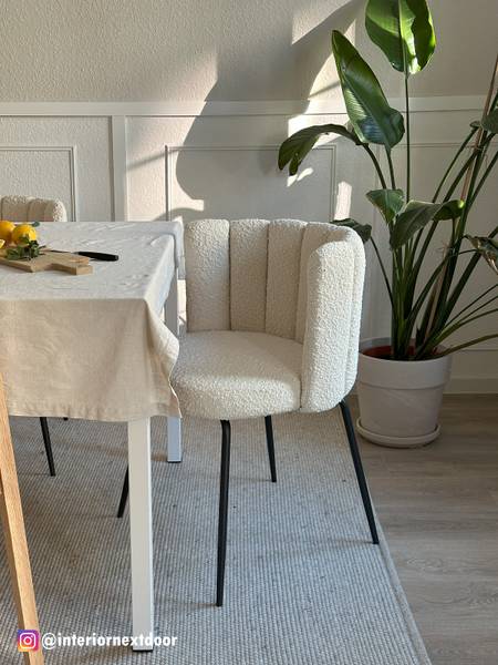 Polsterstuhl AKARIT 2er-Set - Creme