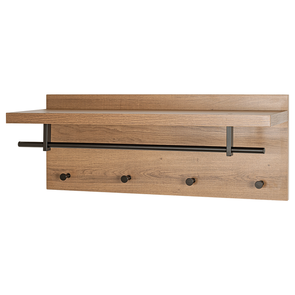 Wandgarderobe Dunnet 75 cm - Eiche Dekor / Schwarz