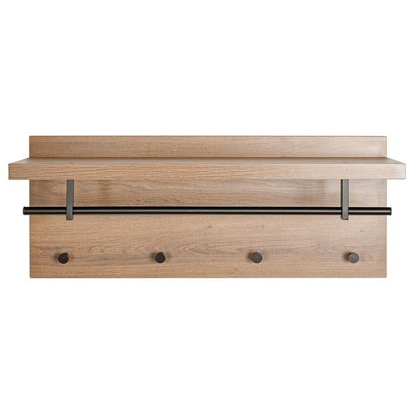 Wandgarderobe Dunnet 75 cm - Eiche Dekor / Schwarz