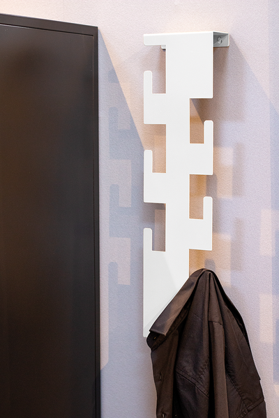 Wandgarderobe Harrow - Stahl - Weiß