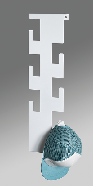 Wandgarderobe Harrow - Stahl - Weiß