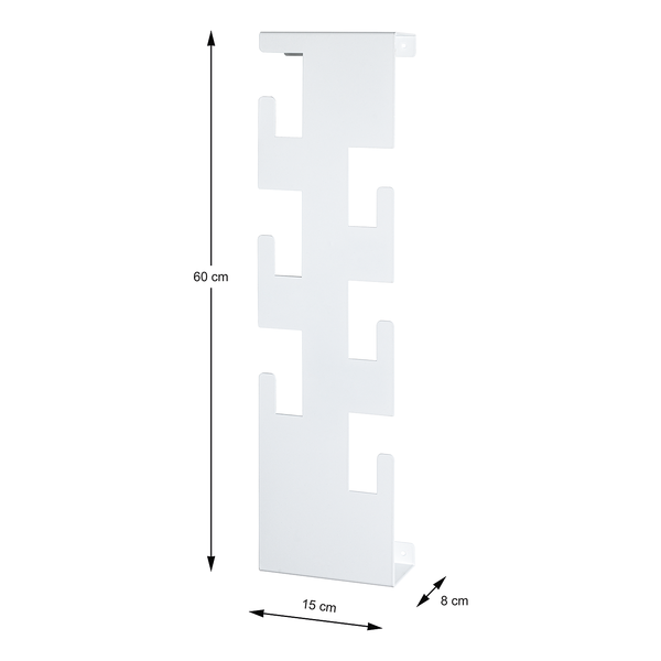 Wandgarderobe Harrow - Stahl - Weiß