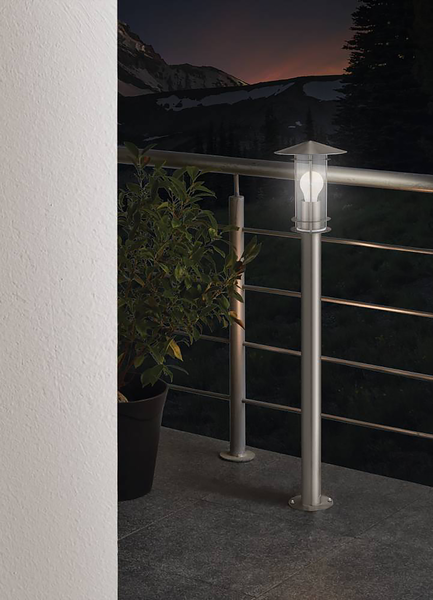 Wegeleuchte Lisio mit Sensor - Edelstahl / Glas  - 1-flammig