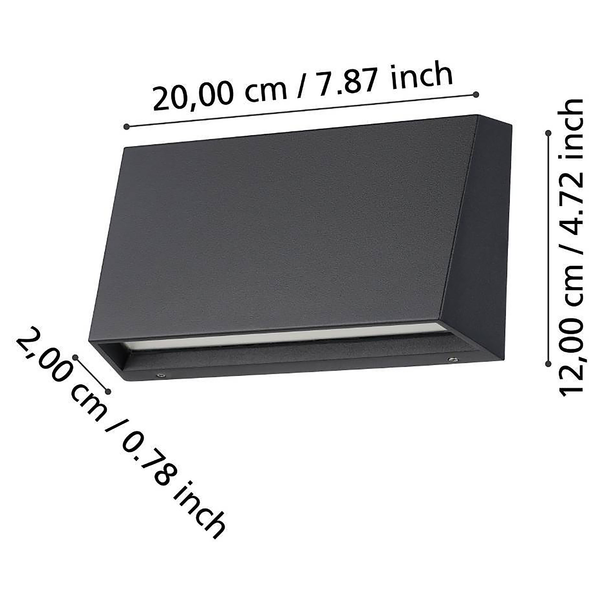 LED-Wandleuchte Spongano Typ C - Aluminium / Kunststoff  - 1-flammig