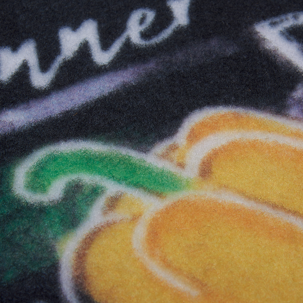 Läufer Delicious Kitchen Board - Polyester - Schwarz / Weiß