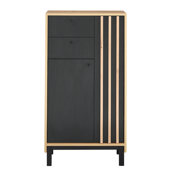 Midischrank Nomi - Schwarz / Eiche Artisan Dekor
