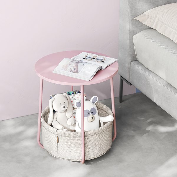 Beistelltisch Ponoka - Rosa / Weiß