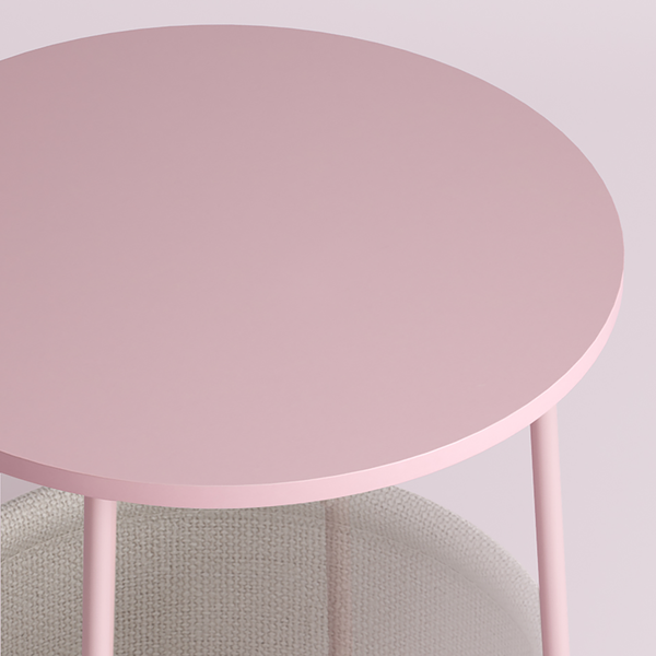 Beistelltisch Ponoka - Rosa / Weiß