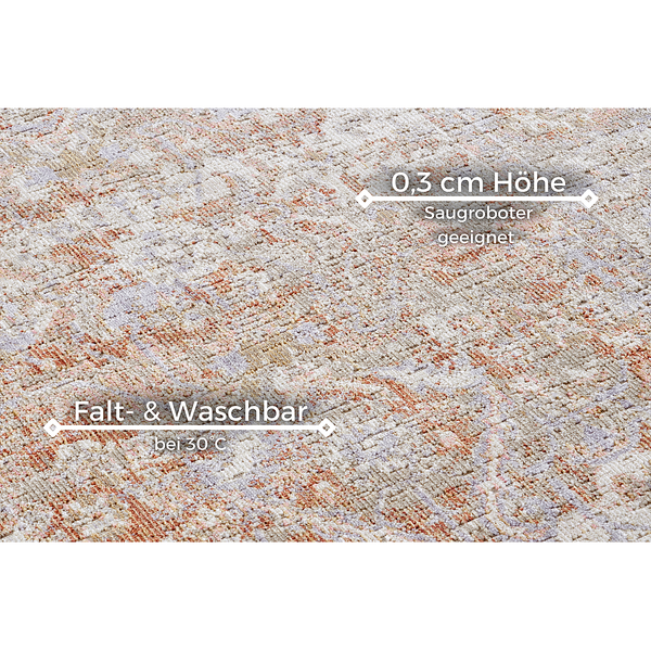 In - und Outdoor Teppich Port Said - Polypropylen - Beige / Weiß - 200 x 280 cm