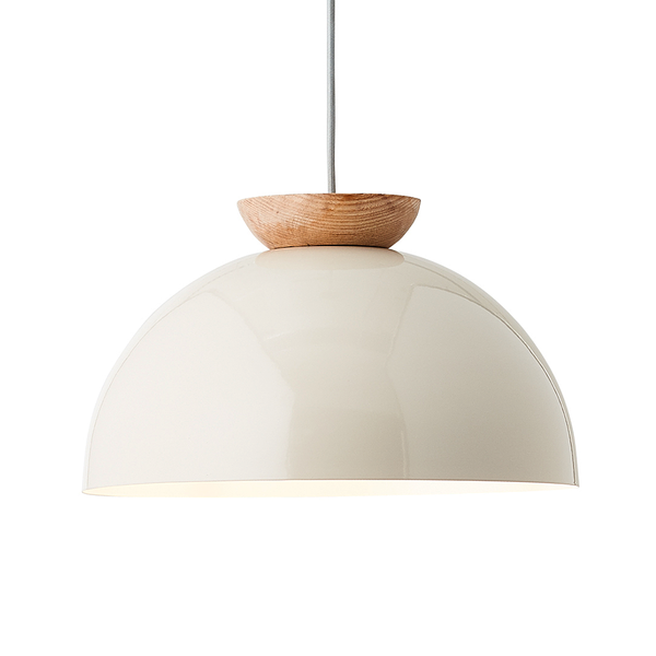 Pendelleuchte Nalam - Eisen / Eiche - 1-flammig