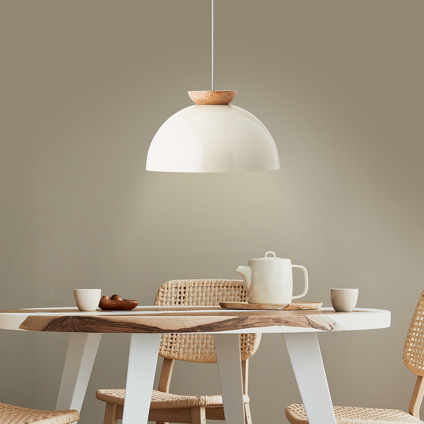 Pendelleuchte Nalam - Eisen / Eiche - 1-flammig