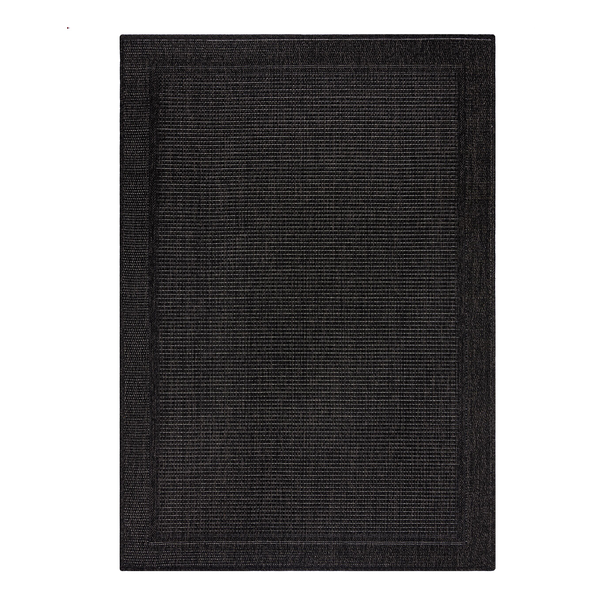 Outdoor-Teppich Weave - Polypropylen - Anthrazit - 80 x 150 cm - Anthrazit - 80 x 150 cm