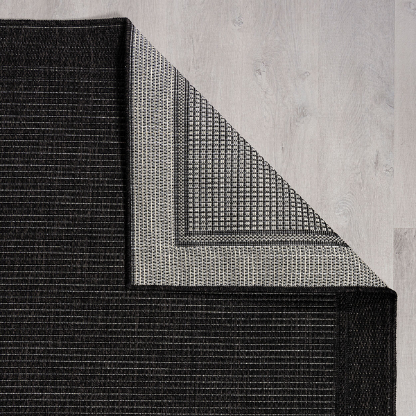 Outdoor-Teppich Weave - Polypropylen - Anthrazit - 80 x 150 cm - Anthrazit - 80 x 150 cm