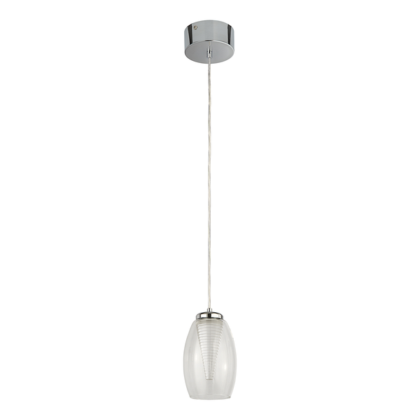 Pendelleuchte Cyclone - Stahl - Transparent