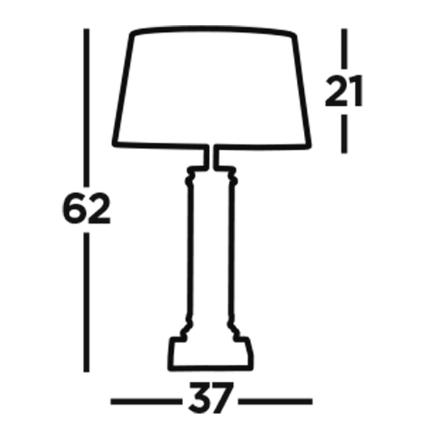 Tischleuchte Pedestal - Stahl - Schwarz