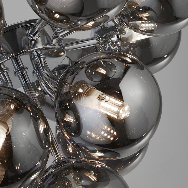 Deckenleuchte Berry - Stahl - Silber