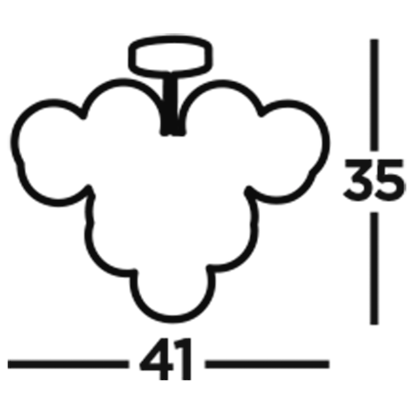 Deckenleuchte Berry - Stahl - Silber