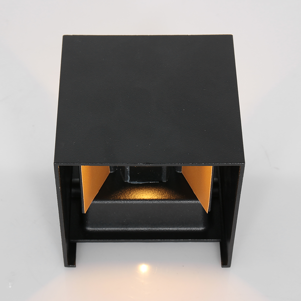 Wandleuchte Muro - Eisen / Baumwolle - 2-flammig - Schwarz