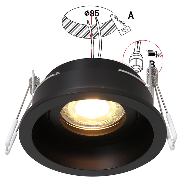 LED-Spot Pélite Spot - Eisen - 1-flammig - Weiß
