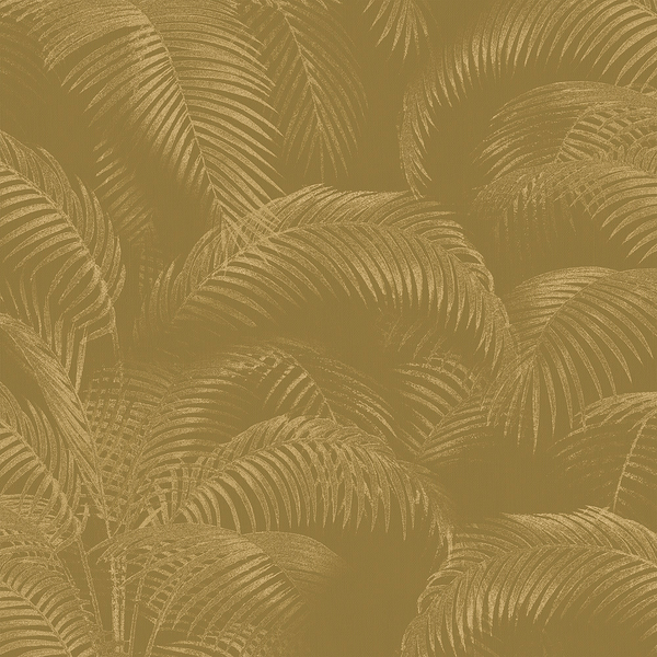 Vliestapete Palmen - 10 m x 52 cm - Gelb