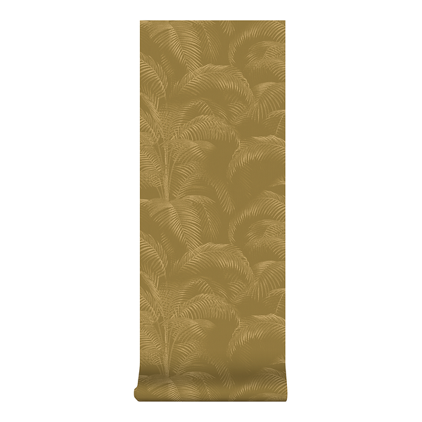 Vliestapete Palmen - 10 m x 52 cm - Gelb