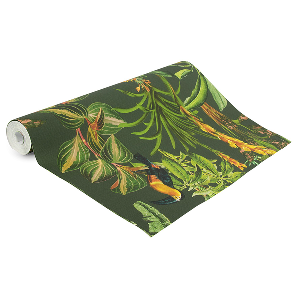 Vliestapete Sarah - 10 m x 52 cm - Grün