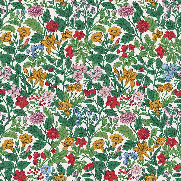 Vliestapete Arts and Crafts Floral - 10 m x 52 cm