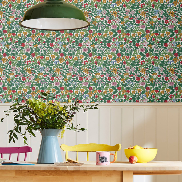 Vliestapete Arts and Crafts Floral - 10 m x 52 cm