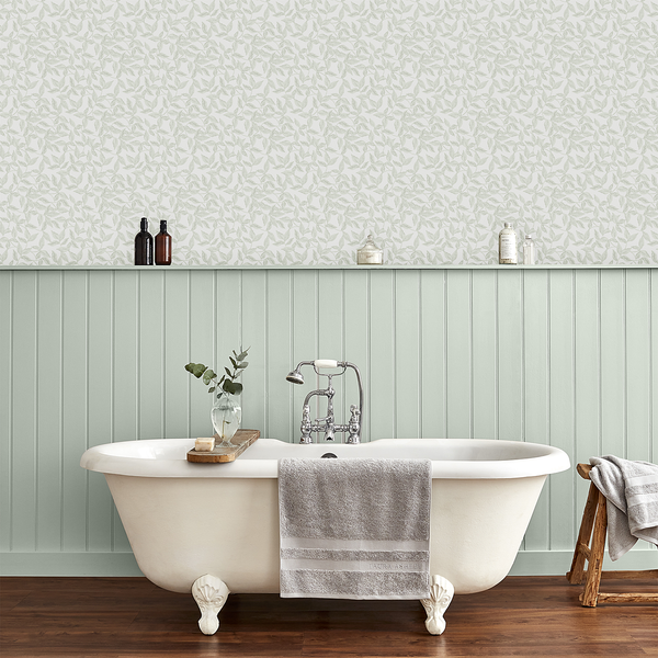 Vliestapete Laura Ashley Erwood - 10 m x 52 cm - Grün