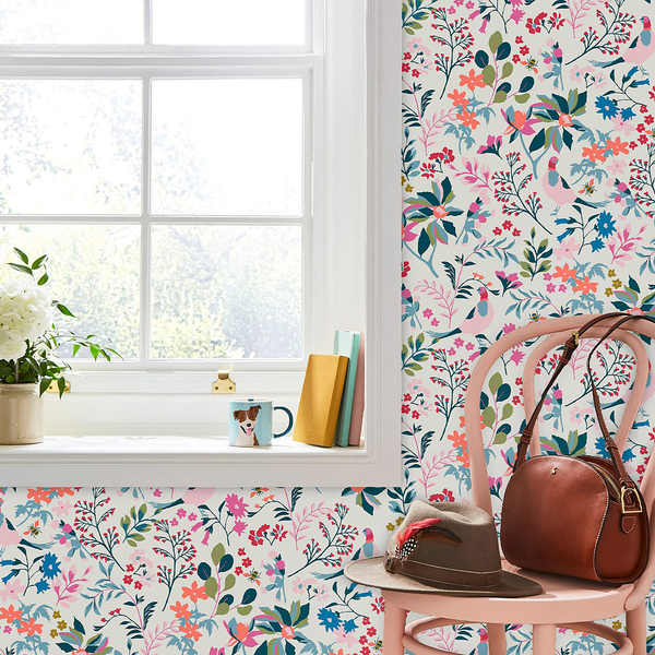 Vliestapete Fields Edge Floral - 10 m x 52 cm - Multicolor