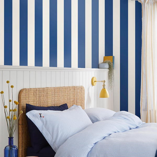 Vliestapete Harborough Stripe - 10 m x 52 cm - Blau