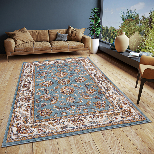 Orientteppich Reni - Polypropylen - Himmelblau - 80 x 120 cm