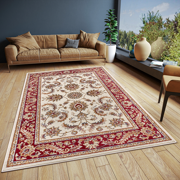 Orientteppich Reni - Polypropylen - Beige / Rot - 80 x 120 cm