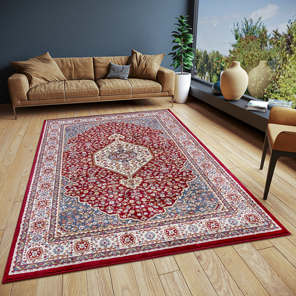 Orientteppich Mochi - Polypropylen - Rot / Weiß - 80 x 120 cm