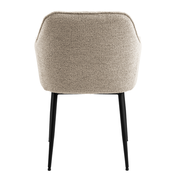 Armlehnenstuhl Magrin 2er-Set - Bouclé Stoff Moena: Beige
