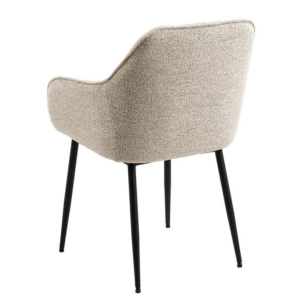 Armlehnenstuhl Magrin 2er-Set - Bouclé Stoff Moena: Beige