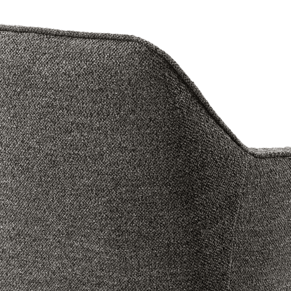 Armlehnenstuhl Magrin 2er-Set - Bouclé Stoff Moena: Anthrazit