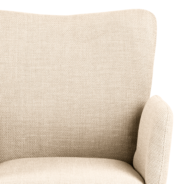 Drehbarer Armlehnenstuhl Doulba 2er-Set - Strukturstoff Badia: Beige