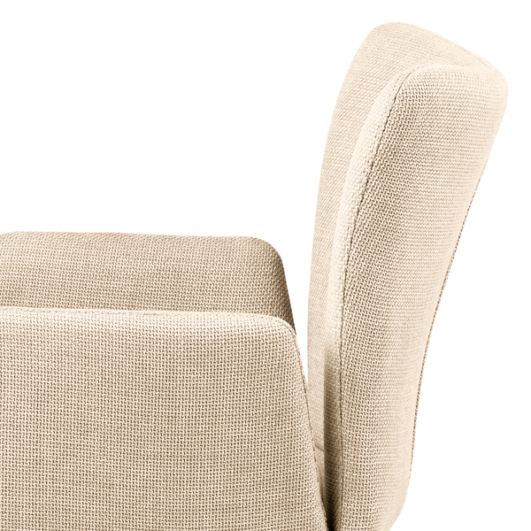 Drehbarer Armlehnenstuhl Doulba 2er-Set - Strukturstoff Badia: Beige