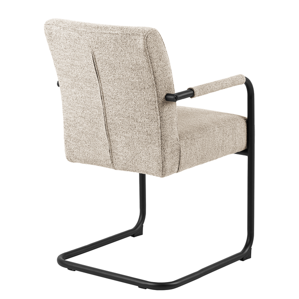 Freischwinger Marenla 2er-Set - Beige - Bouclé - Eisen - 51 x 85 x 65 cm