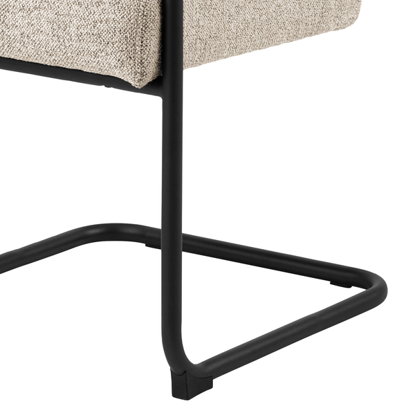 Freischwinger Marenla 2er-Set - Beige - Bouclé - Eisen - 51 x 85 x 65 cm