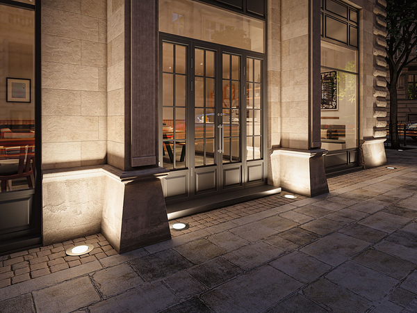 Einbauleuchte Durea - Edelstahl - Grau - 1-flammig - 21 x 21 cm